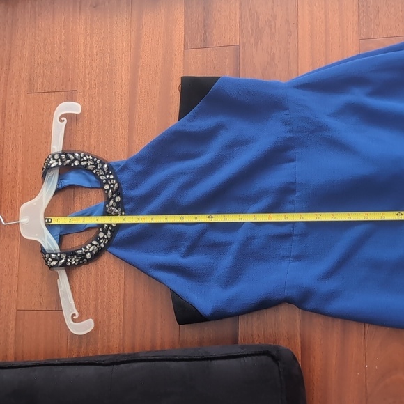 BCBGMaxAzria Halter dress - rhinestones - Blue - Picture 6 of 12